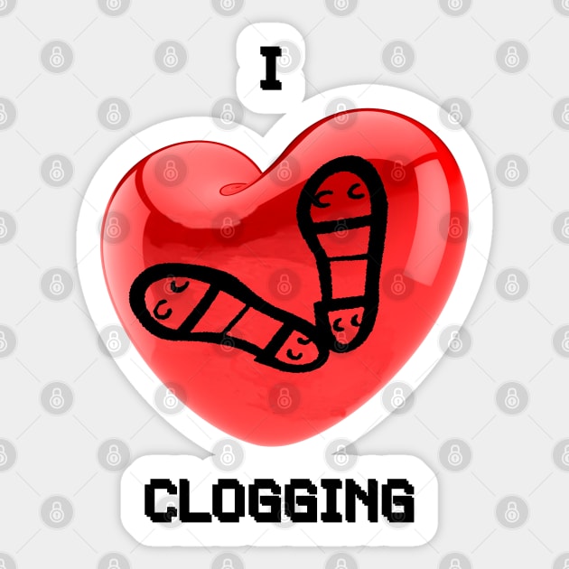 I Heart Clog Sticker by DWHT71